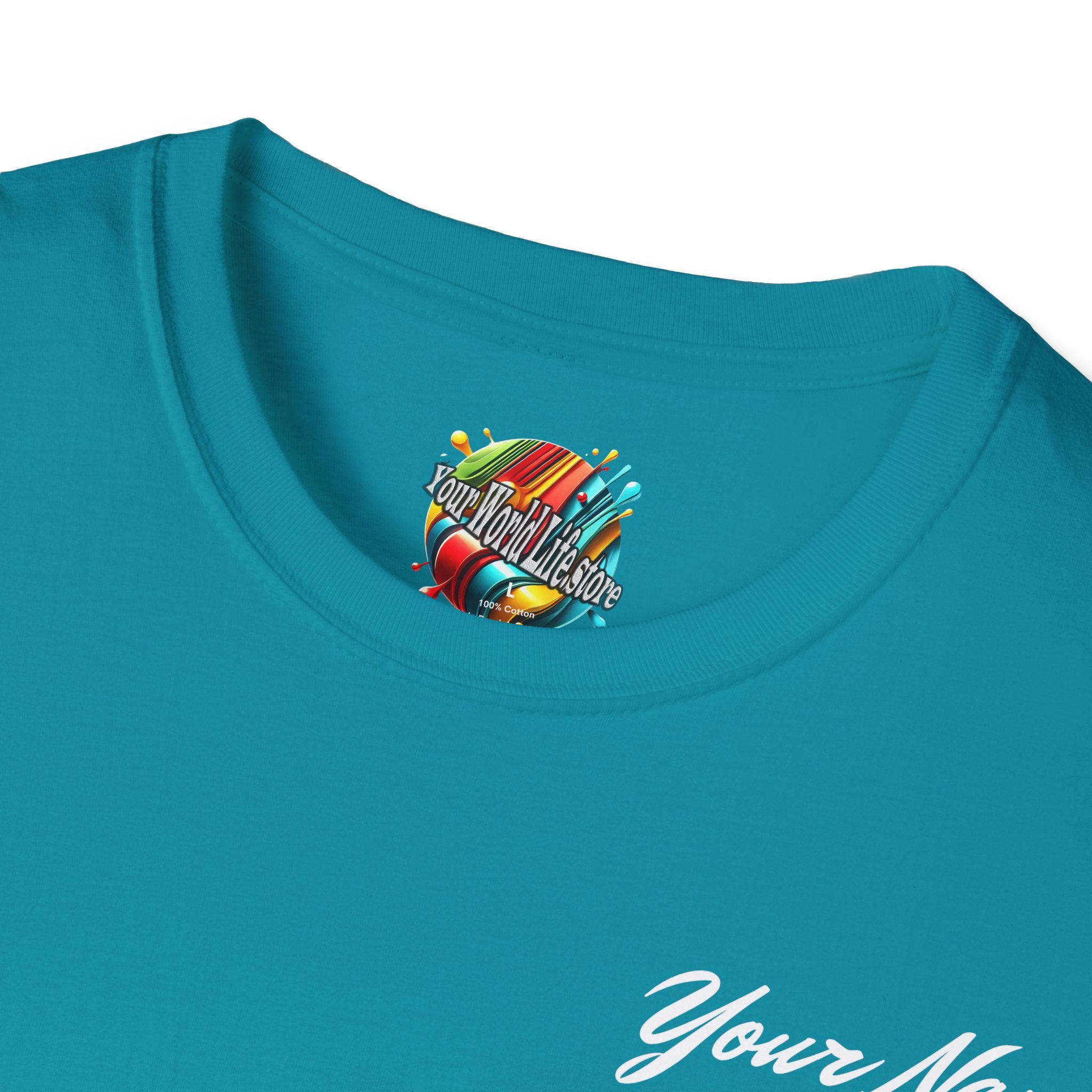 "DJ VAMP" 🎧Personalized Logo Tee – Bold, Loud, and Made to Move - QR